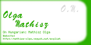 olga mathisz business card